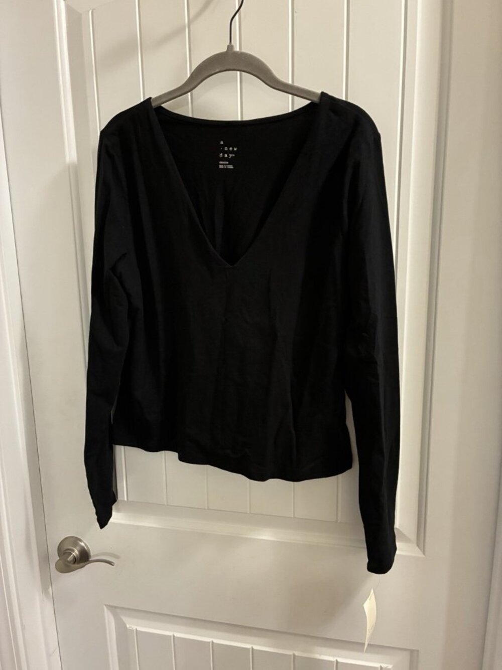A New Day Woman’s Sculpt Long Sleeve In Black Size Medium